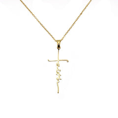 Love in Faith | Faith Cross Necklace | Christian Accessories | Faith-Based Apparel | Christian Gifts (Gold)