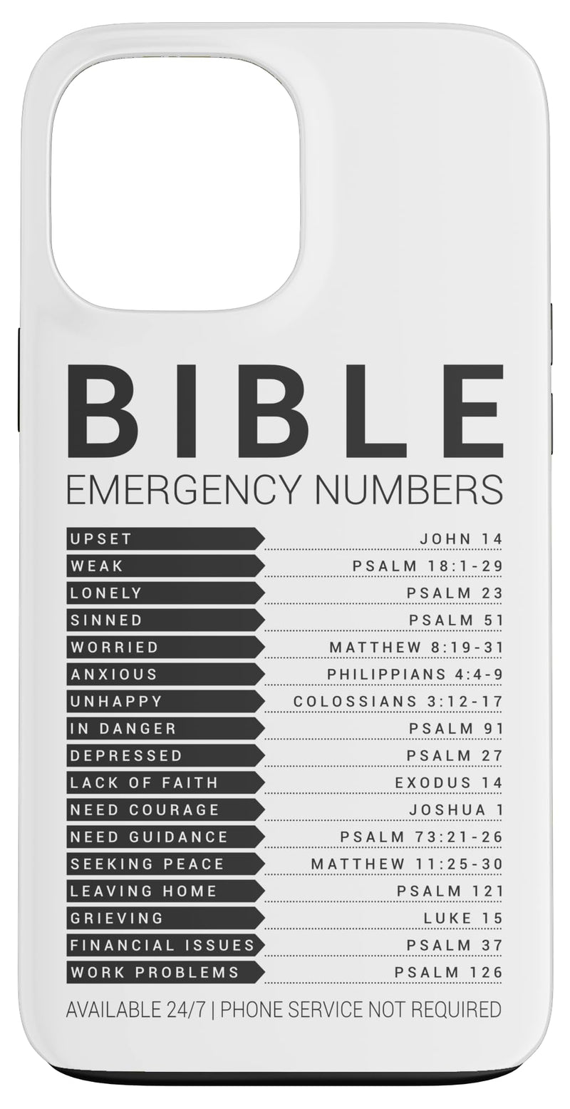 iPhone 13 Pro Max Bible Emergency Numbers Christian Gifts Faith Religious Case